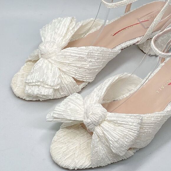 Loeffler Randall Dahlia White Lace Bow Sandals size 7.5 - Picture 6 of 14